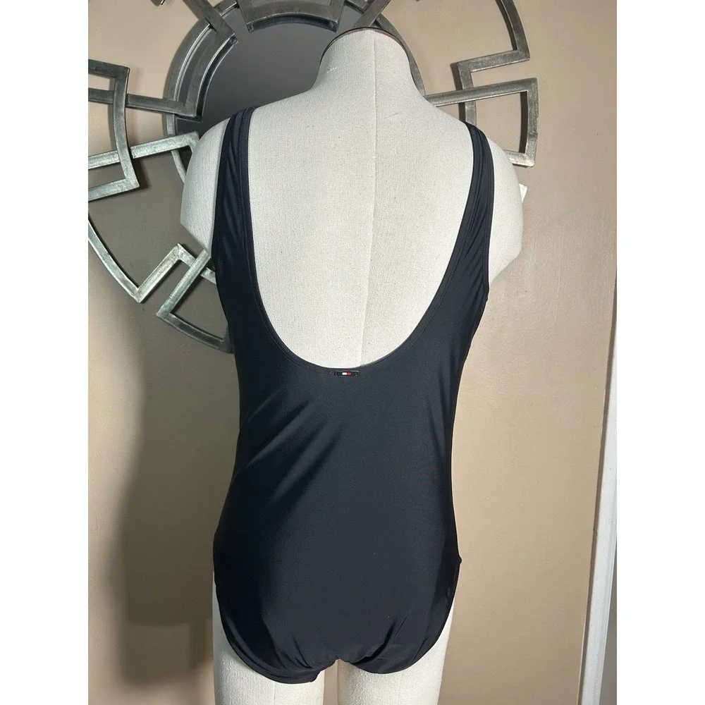 Tommy Hilfiger Black Women's One Piece Swimsuit  Bathing Suit‎ Size 10